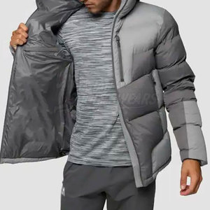 Chaquetas Acolchadas para Hombre, Ligeras, Resistentes al Viento, con Capucha y Logotipo Frontal, Ecológicas, para Exteriores, Cálidas para el Invierno, Transpirables y Acolchadas - Product Image 4