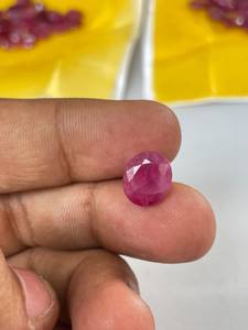 พลอยทับทิมสีชมพูธรรมชาติทรงรีเจียระไน พลอยทับทิมแท้ พลอยคอรันดัมแท้ - Product Image 2