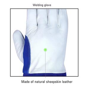 Guantes de Seguridad Resistentes para Soldadura TIG, de Cuero Vacuno de Grano Fino, con Características Impermeables, Anti-Corte y Resistentes al Fuego para Soldadores - Product Image 4