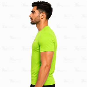 T-shirt de compression pour homme, manches courtes, tissu jersey léger, col rond, coupe classique, séchage rapide, écologique - Product Image 3