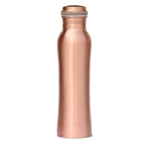French Style <b>Copper</b> <b>Bottle</b> Glossy Finish Screw Cap Leak-Proof Drinking Ayurvedic GYM Fitness Sports Outdoor Travel <b>Bottles</b> - Product Image 6