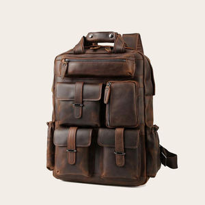 Mochila de Cuero Genuino de Lujo de la Mejor Calidad, Mochila Multifuncional con Logotipo Personalizado, Gran Venta - Product Image 1