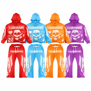 Conjunto Deportivo Urbano Personalizado, Ecológico, de Poliéster/Algodón, Sudadera con Capucha y Pantalones Jogger para Invierno, Ropa de Marca Privada - Product Image 3