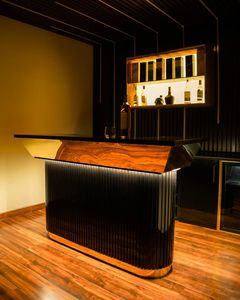 Custom Luxury Home <b>Bar</b> Counter 8x2ft Stone Countertop Premium Adjustable Height <b>Bar</b> Furniture 5+ Compartments for Living Room - Product Image 3