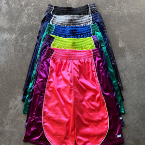 Shorts Bermuda en satin bleu et vert pour homme, avec bande latérale, taille élastique, style sportif, tissu à séchage rapide - Product Image 5