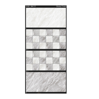 Carreaux de céramique gris brillant antidérapants indiens 30x60cm avec finition marbre moderne pour murs et sols intérieurs de salle de bain