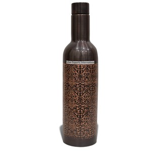 La cantina Artesanal Scroll de Indian Exports International (Cobre puro certificado) - Product Image 4