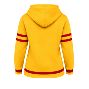 Sweat à capuche PDK Sorority pour femme, jaune or, rouge, motif livre ouvert et flamme 1923, manches rayées, pull à capuche, cadeau pour éducatrice, thème grec - Product Image 4