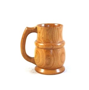 Rustic Wooden Mug Handmade Natural Solid Wood Coffee Cup Eco Friendly Drinkware for Kitchen Dining Use - Product Image 3