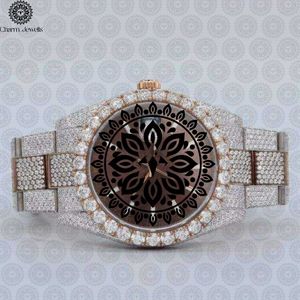 Reloj de Lujo Charm_Jewells para Mujer con Incrustaciones de Diamantes, Caja Tonneau, Acero Inoxidable, Analógico, Cuarzo, Cierre Plegable, 38mm - Product Image 1