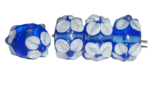 Perles en verre soufflé à la main à motif floral |   Perles focales de 10 mm/12 mm |   Fabrication de bijoux bohèmes DIY |   Perles de taille en gros |   Boîte |   FE - Product Image 4