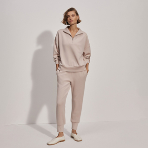 Sudadera con capucha de poliéster/algodón personalizada con media cremallera, de manga larga, oversize, para mujer, con cremallera de cuarto, para invierno - Product Image 5