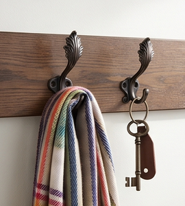 Vintage Metal Wall <b>Hook</b> With Leaf Design For Clothing Storage Anti Rust Single <b>Hook</b> Decorative Home Use - Product Image 5