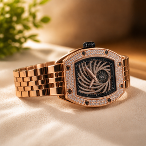 Reloj Mecánico de Lujo para Hombre en Tono Oro Rosa con Tourbillon, Esfera de Zafiro y Correa de Acero Inoxidable - Product Image 4