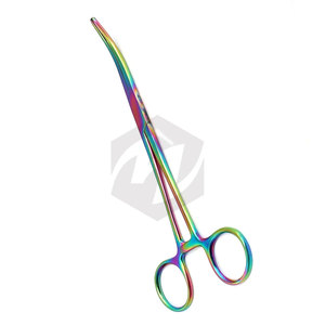 Pinzas Hemostáticas Multicolores Rainbow Pean de 8 Pulgadas, Pinzas Curvas de Acero Inoxidable con Acabado Multicolor Arcoíris, Profesionales para Cirugía - Product Image 4