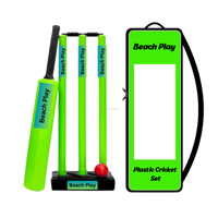 Ensemble de plage de cricket en plastique indien pour enfants jouant au jeu de sport Kit de cricket Logo personnalisé ensemble de cricket d'arrière-cour de plage