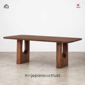 Mesa de Comedor de Madera Sólida Personalizada, Mesa Moderna de Madera para Restaurante, Hotel, Villa, Hogar, Muebles al por Mayor, Proveedor OEM ODM - Product Image 1