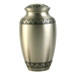 Flourish Design <b>Red</b> Aluminum Cremation Urn for Adult Human Ashes Memorial Burial Services and Funeral Supplies - Product Image 4