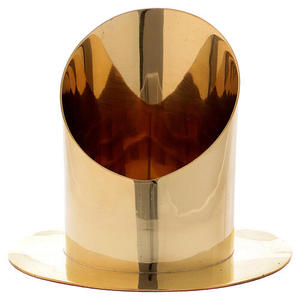 Luxury Polished Brass Candle Holder Set of 2 Tall Gold Finish Classic Design High Quality for Religious or Used Church Home - Product Image 4