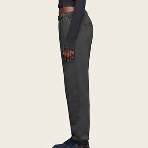 Pantalones Deportivos Personalizados de Estilo Hip Hop, con Puños en las Piernas, de Felpa Gruesa, para Gimnasio y Entrenamiento, de Color Sólido - Product Image 2