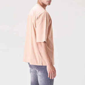 100% Cotton Custom <b>Blank</b> Heavy <b>Weight</b> Oversized T-Shirt Fashion Wear Solid Color Men T-Shirt - Product Image 4