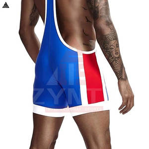 ชุดมวยปล้ำผู้ชายแบบขายส่ง สวมใส่สบาย ผลิตตามสั่ง ดีไซน์เท่ห์ - Product Image 3