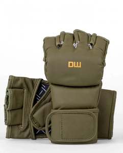Gants de combat MMA Driftwear Impex à demi-doigts avec fermeture auto-agrippante réglable en cuir pour l'entraînement aux arts martiaux - Product Image 1