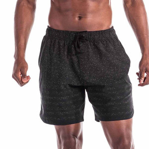 Pantalones Cortos Deportivos para Hombre con Diseño de Puntos Negros, Cintura Media, Elásticos, de Secado Rápido, Tejido de Punto - Product Image 3