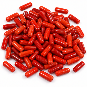 Coral Rojo de Calidad AAA, Forma Ovalada, Cabujón de Coral Italiano Natural Calibrado, Gema de Coral Pulido de Calidad AAA - Product Image 1
