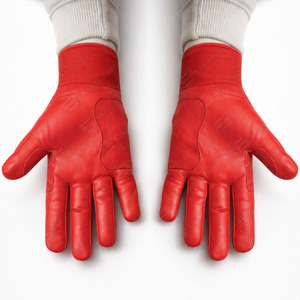 Gants de baseball en cuir rouge unisexes pour adultes, durables, ambidextres, pour l'entraînement en intérieur et en extérieur - Product Image 3