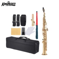 Bb Soprano Saxophone Brass Body with Case Mouthpiece and Accessories for Students