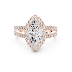 Marquise Cut Engagement <b>Ring</b> 18K Yellow Gold Diamond Band 14K White Gold Fine Jewelry Women <b>Ring</b> Anniversary Wedding <b>Ring</b> - Product Image 3