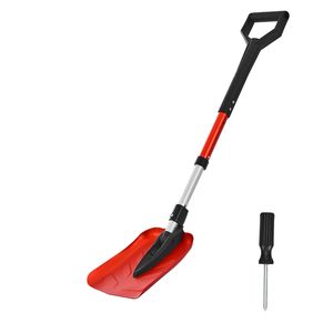 Pala da Neve Pieghevole in 9 Parti in Lega di Alluminio Leggera con Manico a D, Regolabile 36-40 cm, Multifunzione per Vialetti - Product Image 3