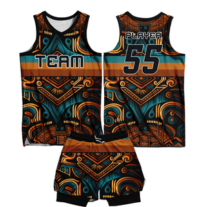 Uniforme de Baloncesto Personalizado de Alta Calidad – Camiseta y Pantalones Cortos Sublimados 100% Poliéster - Product Image 2