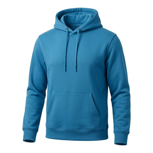 Sweat-shirt à capuche surdimensionné pour homme, violet uni, en coton French Terry, décontracté, pour l'automne - Product Image 4