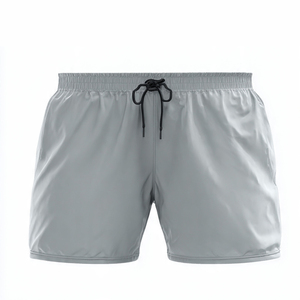 ชุดวอร์มแบบ unisex น้ำหนักเบา แห้งเร็ว มีฮู้ด ซิปปิด ดีไซน์สปอร์ต สีเทาล้วน เหมาะสำหรับฤดูร้อนและฝนตก แขนยาว กางเกงขาสั้น - Product Image 2