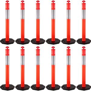 Kit di 12 Coni Segnaletici Stradali da 44 Pollici con Banda Riflettente da 10 Pollici, Prodotti per Segnalazione Stradale - Product Image 1