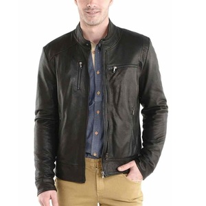 <b>Men's</b> Luxurious Rugged Genuine <b>Leather</b> <b>Jacket</b> Stylish Design Premium Quality All-Weather Protection Fabric <b>jacket</b> for <b>men</b> - Product Image 3