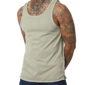 Logo personnalisé Débardeur de sport en tricot respirant coupe ajustée T-shirt sans manches en maille côtelée pour homme - Product Image 2