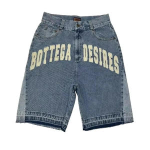 High Quality Classic Blue 100% Organic <b>Combed</b> Cotton Custom Logo Washed Men Baggy Denim Jeans Shorts shorts Manufacturers - Product Image 3