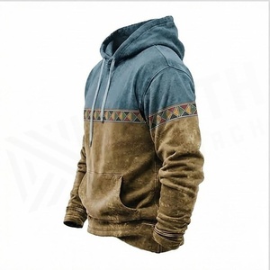 Sudadera con Capucha para Hombre North Approach, Diseño Geométrico, Bolsillo Frontal, Estilo Casual para Otoño - Product Image 3