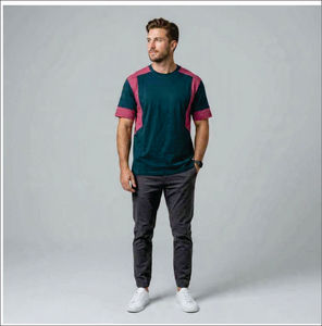 เสื้อยืดคุณภาพสูง เสื้อยืดขายดีสำหรับผู้ชาย ระบายอากาศได้ดีและแห้งเร็ว เสื้อยืดไมโครไฟเบอร์ OEM สำหรับผู้ชาย เสื้อระบายอากาศได้ดี - Product Image 3