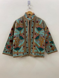Handmade Velvet Suzani Embroidered <b>Jacket</b> Statement Festival <b>Jacket</b> Boho Floral Velvet Outerwear Winter Warmed Coat Gift For Her - Product Image 4