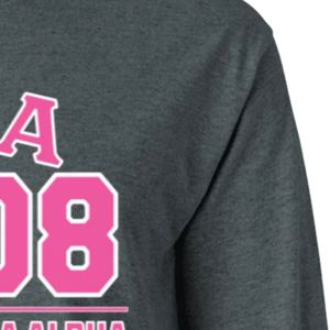 Sudadera de Manga Larga Color Gris Carbón 1908, Cuello Redondo, Estampado Gráfico, Puños Acanalados, Ropa Deportiva Informal para Mujer, Top para Uso Diario - Product Image 4