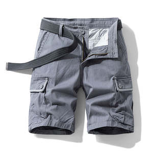 Pantalones cortos deportivos de verano para hombre, con múltiples bolsillos, holgados, informales, de algodón puro, resistentes al desgaste, hasta la rodilla, para trabajo. - Product Image 1
