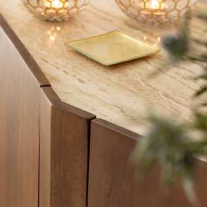 Aparador Vandana Prime Lunaris de Madera de Mango y Travertino - Product Image 2