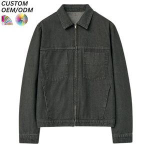 Veste en jean unisexe personnalisée 100% coton, style vintage décontracté, délavée foncée, automne-hiver, support OEM ODM pour la fabrication en gros - Product Image 3
