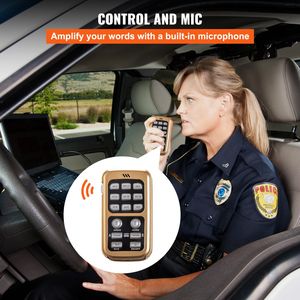 400W 8 suono altoparlante PA sistema di allarme allarme per auto della polizia corno antincendio con microfono per uscita Audio potenziata - Product Image 4