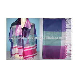 Bufanda de seda hecha a mano con estampado de poliéster para mujer, bufanda con estampado de rayas de marca de lujo para mujer, regalo del Día de San Valentín, elegante, 3 colores - Product Image 2