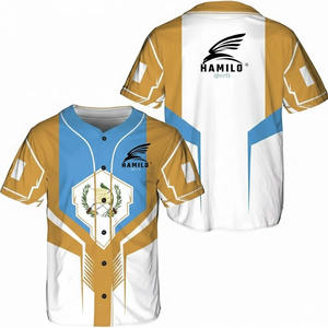 Ensemble de maillots de baseball de sport pour hommes de haute qualité, respirant, à séchage rapide, 100% polyester, avec logo personnalisé, pour adultes - Product Image 4